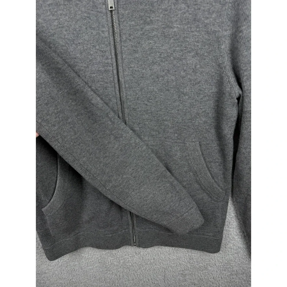 Theory Alcos Wool / Cashmere Men's Sz M Full Zip Hoodie Sweater in Gray